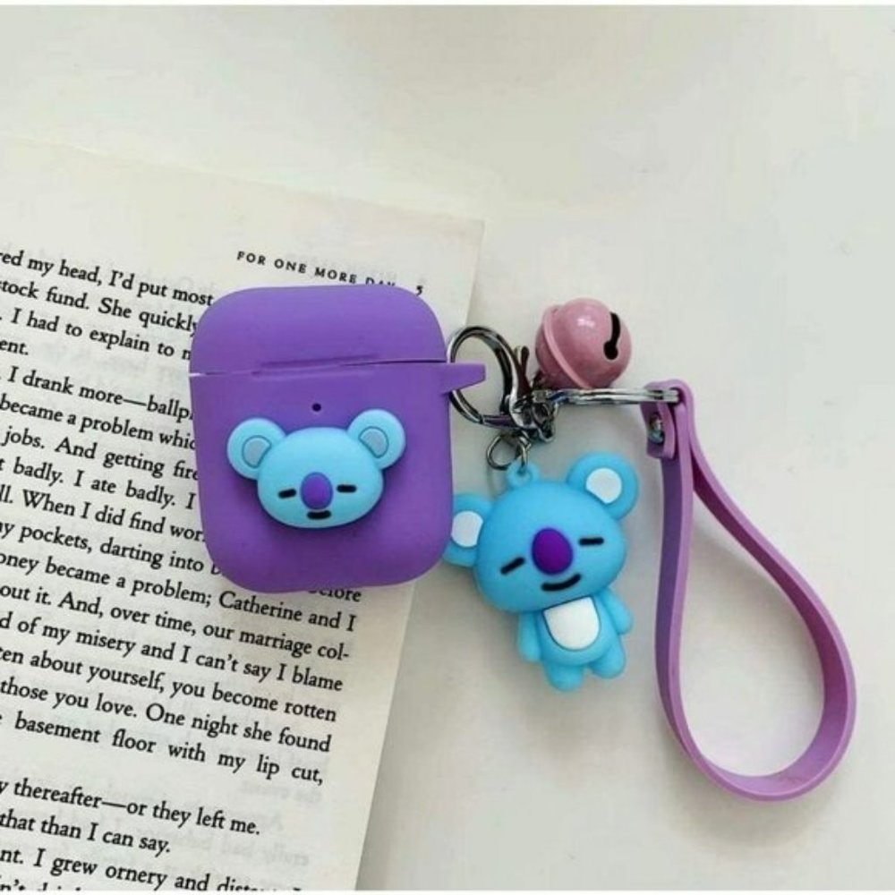 Cartoon AirPod Case Keychain Selicone  Koya 1 & 2